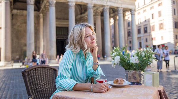 Café da manhã em Roma.